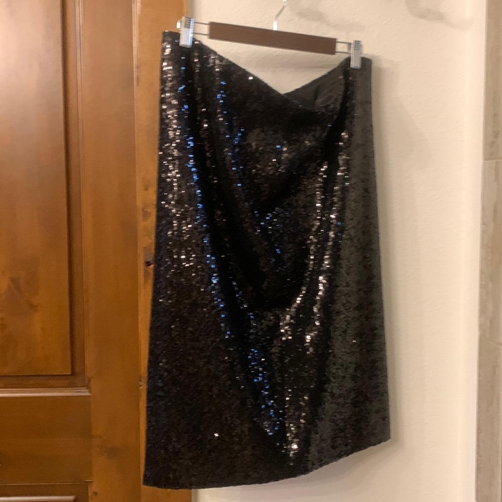Sparkle black pencil skirt